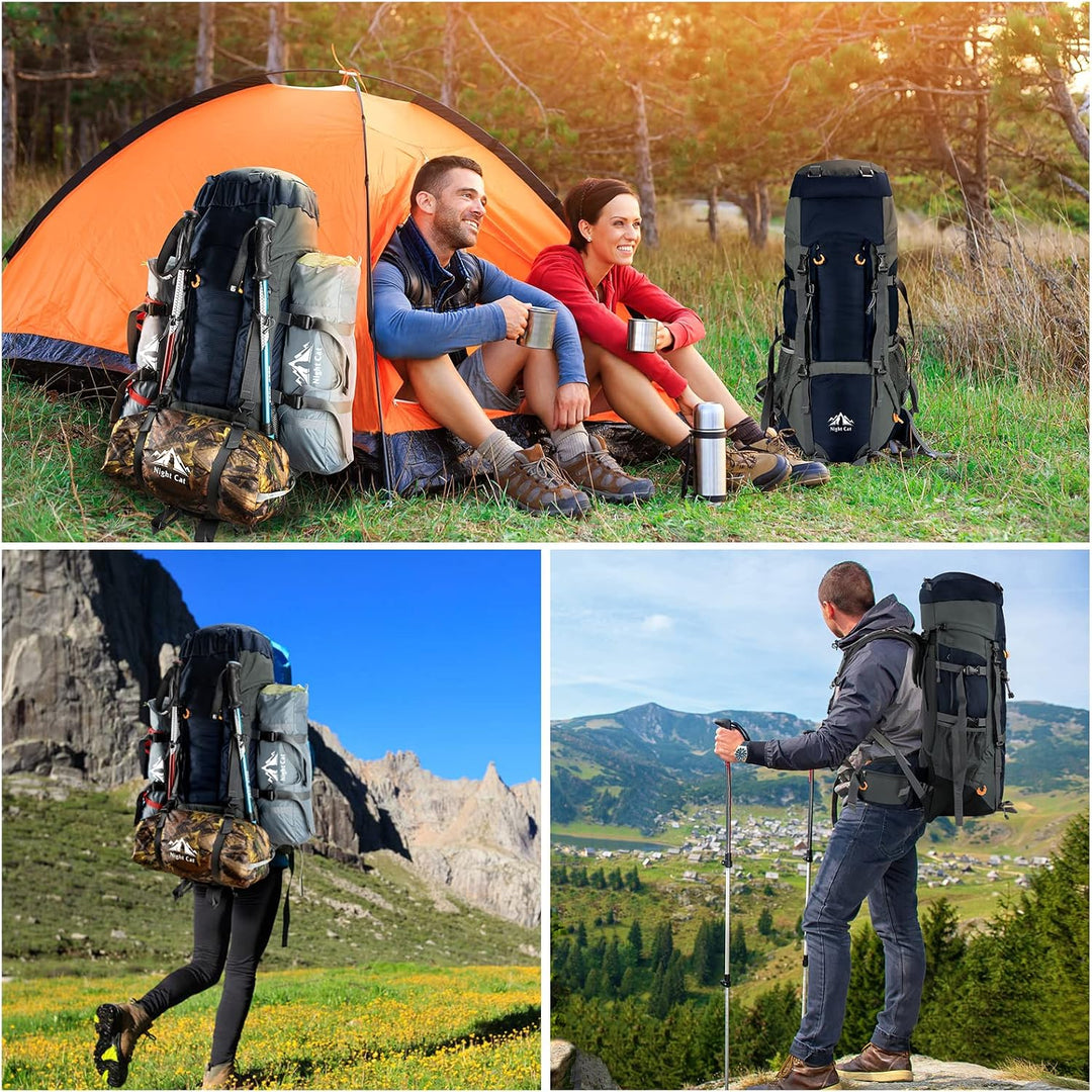 Night Cat Wanderrucksack 70L 90L Rucksack Trekkingrucksack Reiserucksack Herren Damen Atmungsaktiv f