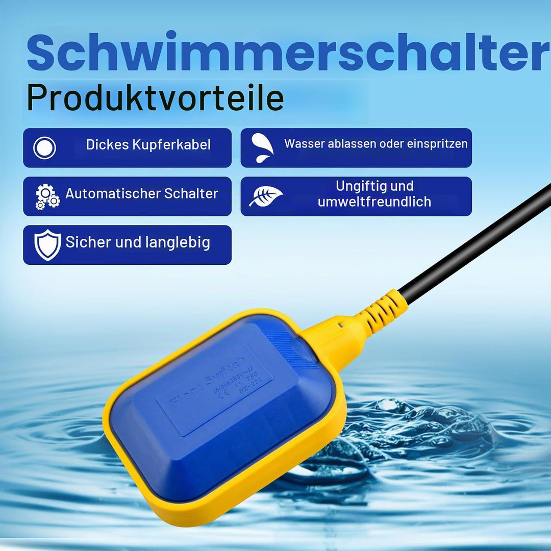 Heschen Schwimmerschalter 4M Kabel Wasserstandsregler für Wassertank, Schmutzwasserpumpe