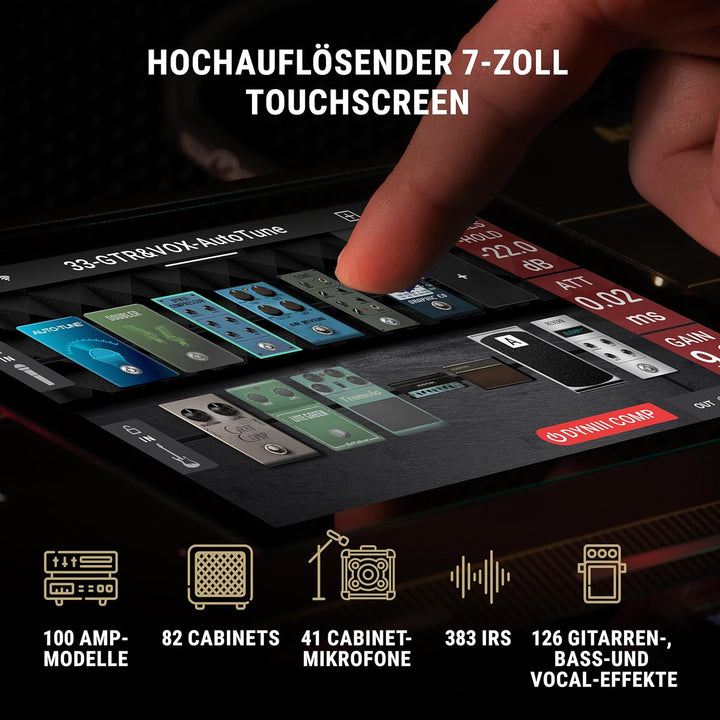 HeadRush Prime - Gitarren & Vocal Multi-Effekt-Pedal, Modelling-Prozessor mit Amp Cloner, Antares Au