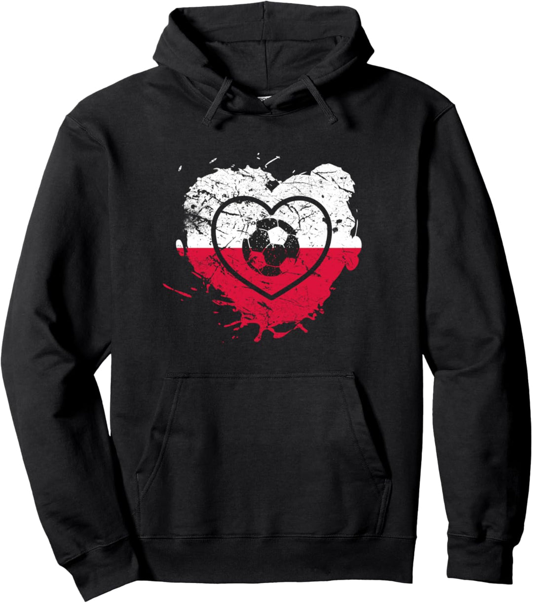 Polen Fussball Polska Ich liebe Fussball und Polen Pullover Hoodie