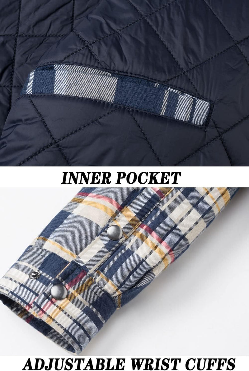 TACVASEN Herren Karierte Hemdjacke Flanellhemd Holzfällerhemd Thermohemd Jacke S Gelb, S Gelb