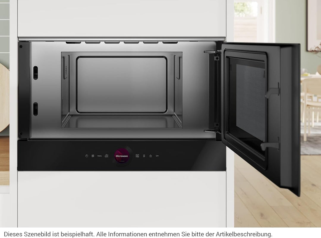 Bosch BFR7221B1 Einbau-Mikrowelle schwarz Serie 8 Schwarz 60 cm Breite, Serie 8 Schwarz 60 cm Breite