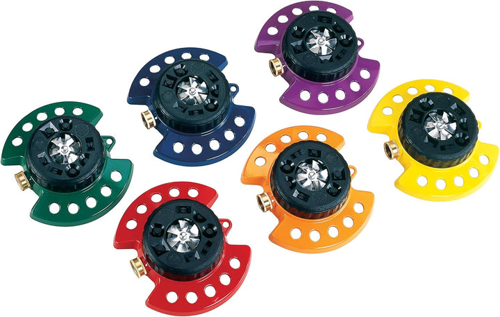 Dramm Colorstorm 9-pattern Turret Sprinkler mit widerstandsfähigen Metall Boden Orange, Orange