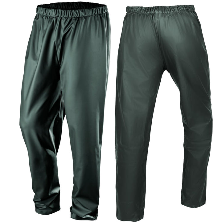 NEO TOOLS Herren Regenset, Regenmantel mit Kapuze und Regenhose, Gr. M-XXXL, verklebte Nähte, Reissv