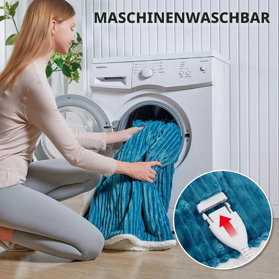 YDW Wärmedecke Heizdecke mit Abschaltautomatik - 180x130 cm Kuscheldecke Electric Blanket Wärme Behe
