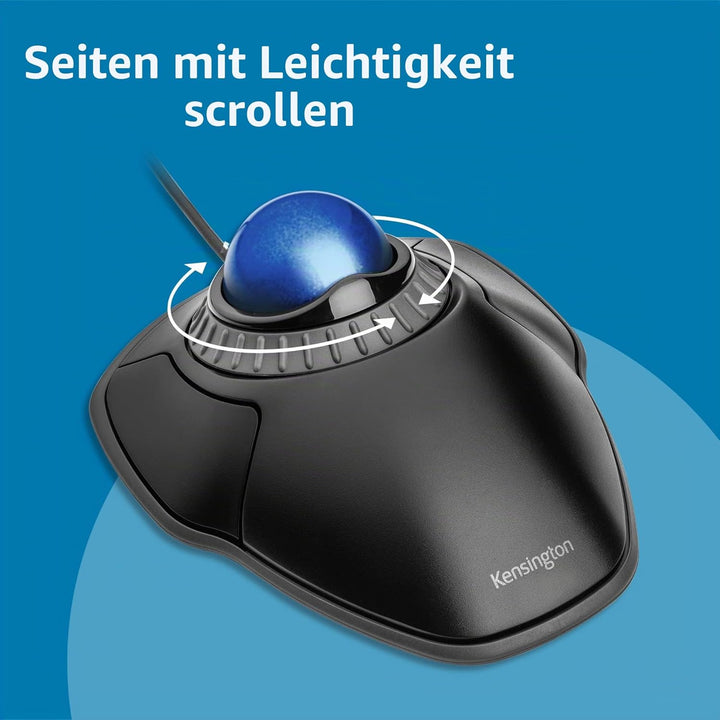 Orbit Trackball with Scroll Ring, Two Buttons, Black Kabelgebundenes USB, Kabelgebundenes USB
