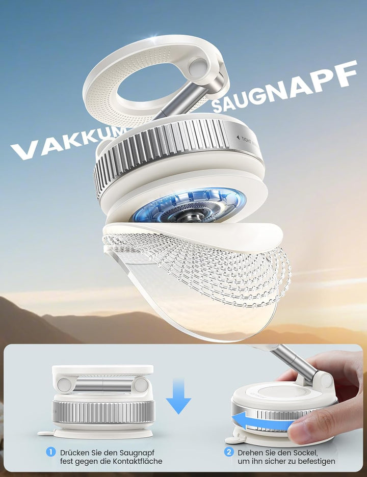 Lamicall Magnetische Handyhalterung Auto für Magsafe Autohalterung - [Vakuum Saugnapf & 24X Magnet]
