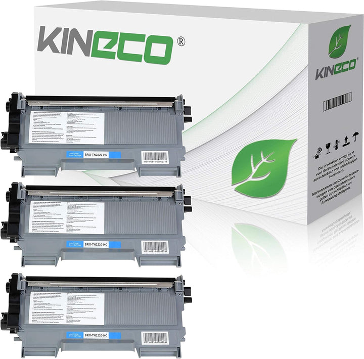 Kineco 3 Toner kompatibel für TN-2010 TN-2220 für Brother MFC-7360N DCP-7055 Brother HL-2135W HL-213