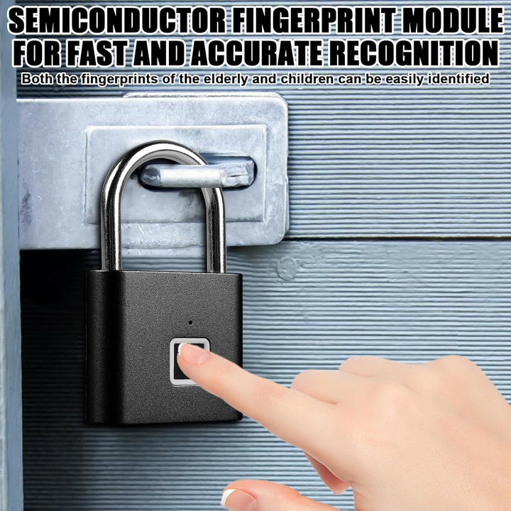 Fingerabdruck Schloss, Smart Schloss Wasserdicht, Schlos s mit Fingerabdruck, Vorhängeschloss Finger