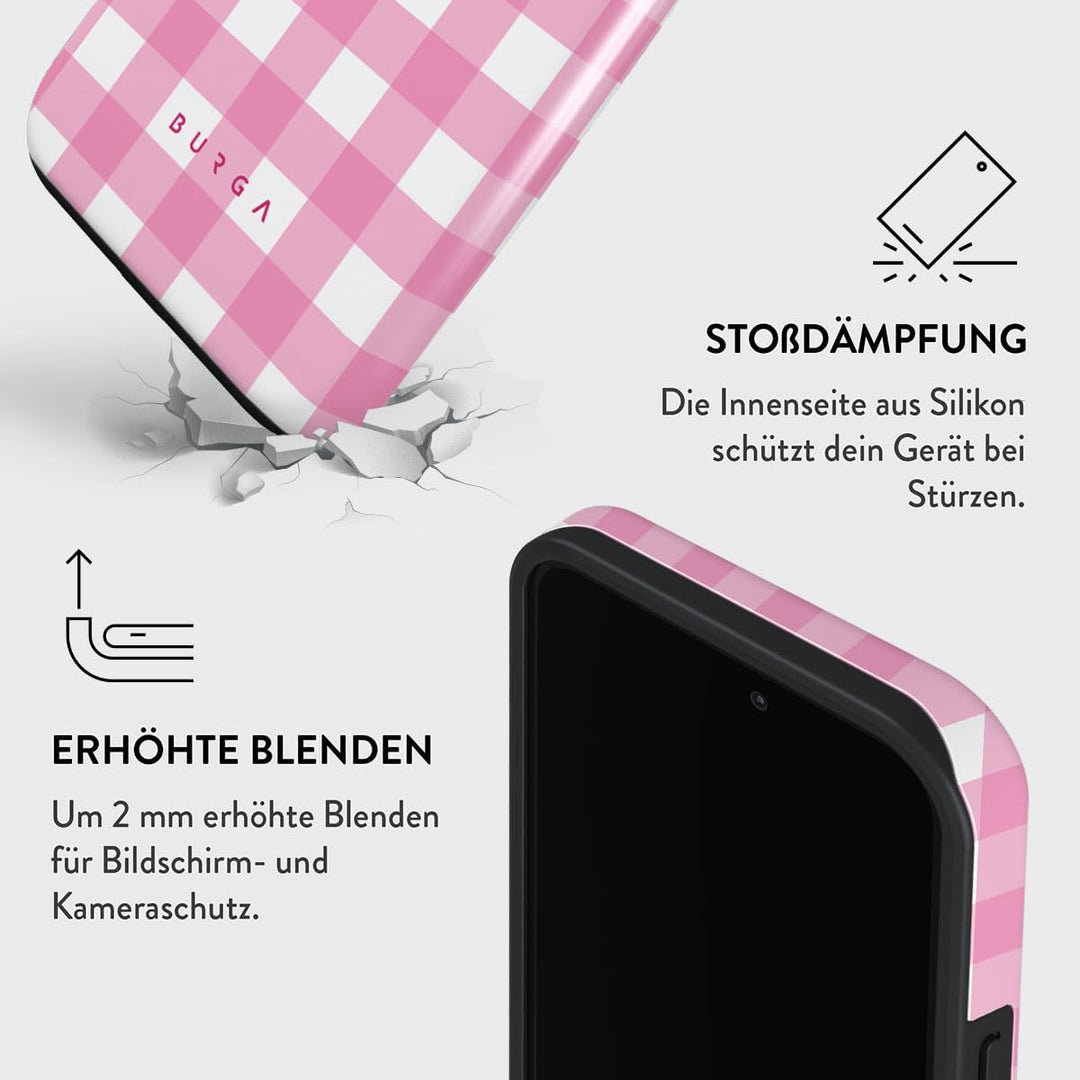 BURGA Handyhülle für iPhone 13 ProMax – Unisex Hybrid-Schutzhülle mit stossdämpfendem TPU & kratzfes