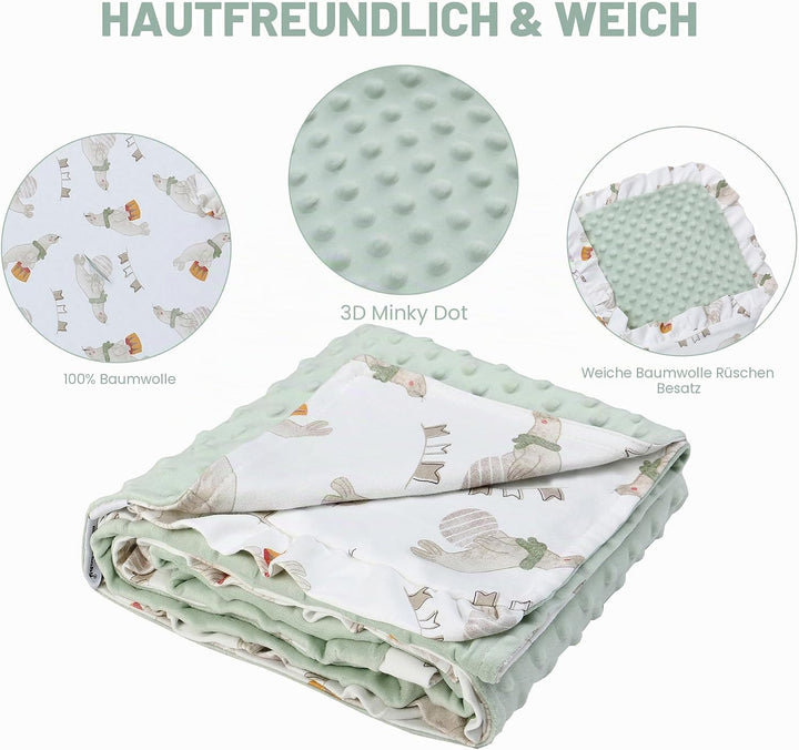 Miracle Baby Einschlagdecke babyschale Sommer für Kinderwagen | Universal 90x90cm, mit 8 Punkt Gurt
