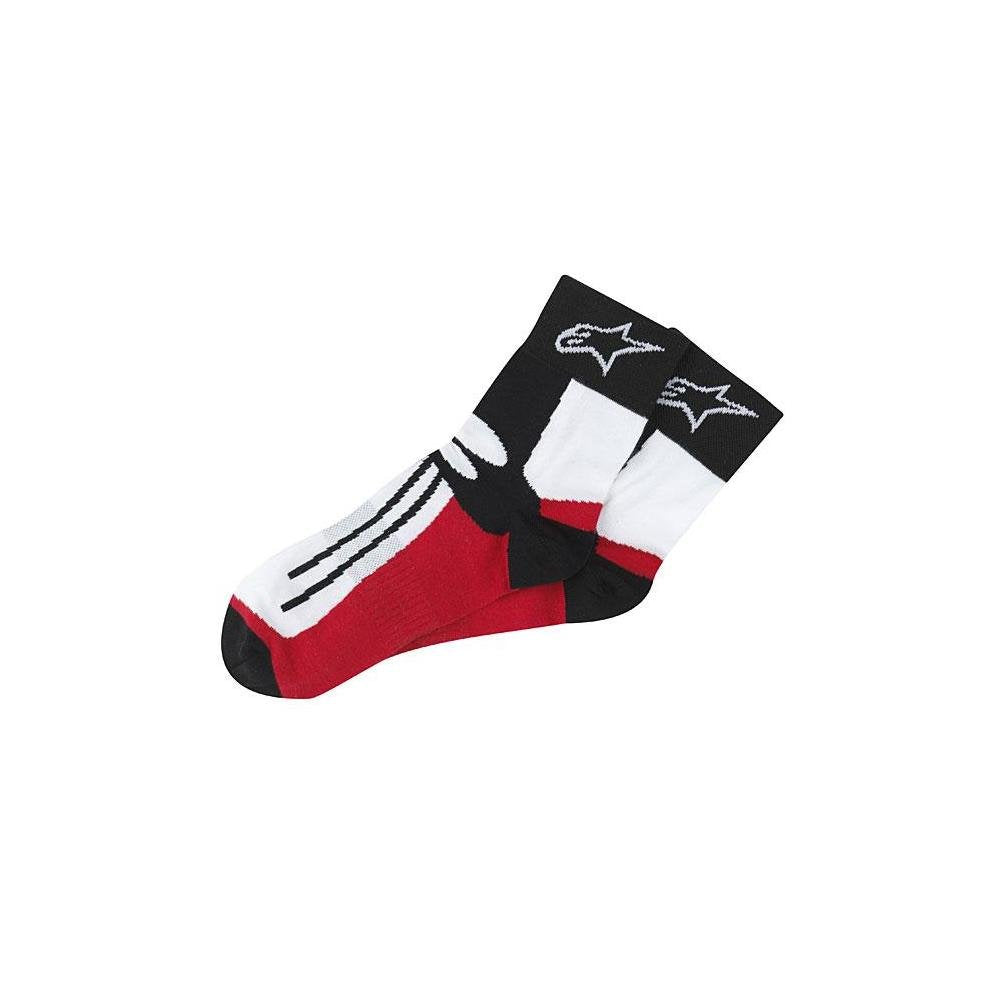 Alpinestars Kurze Laufsocken für Rennstrecken, S/M, Schwarz/Rot