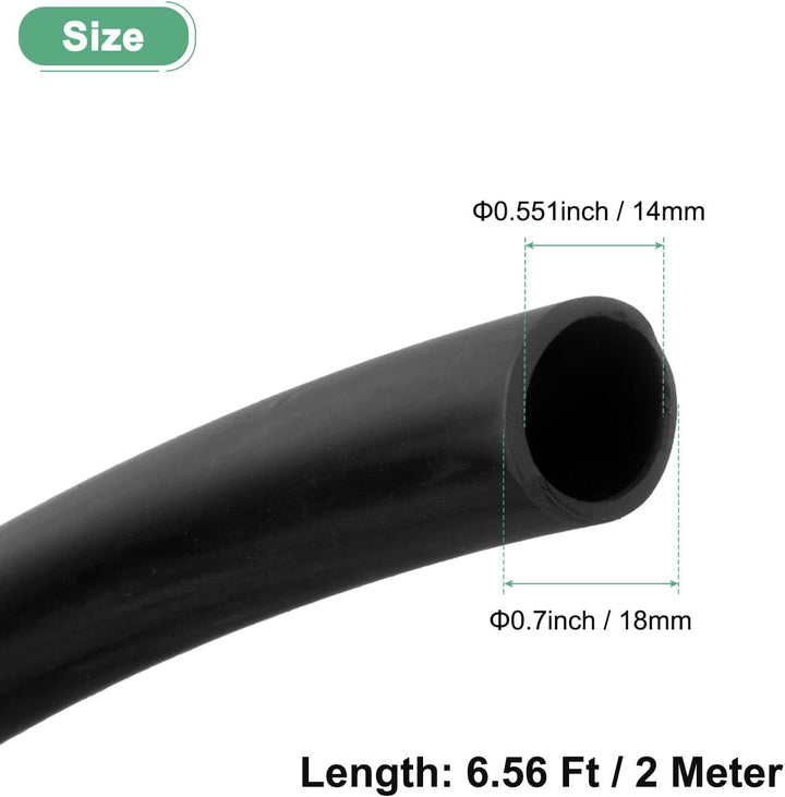 M METERXITY Schmierölschläuche, 14mm ID x 18mm OD 6,56FT Gummischlauchrohr für Bewässerung/Kleingerä