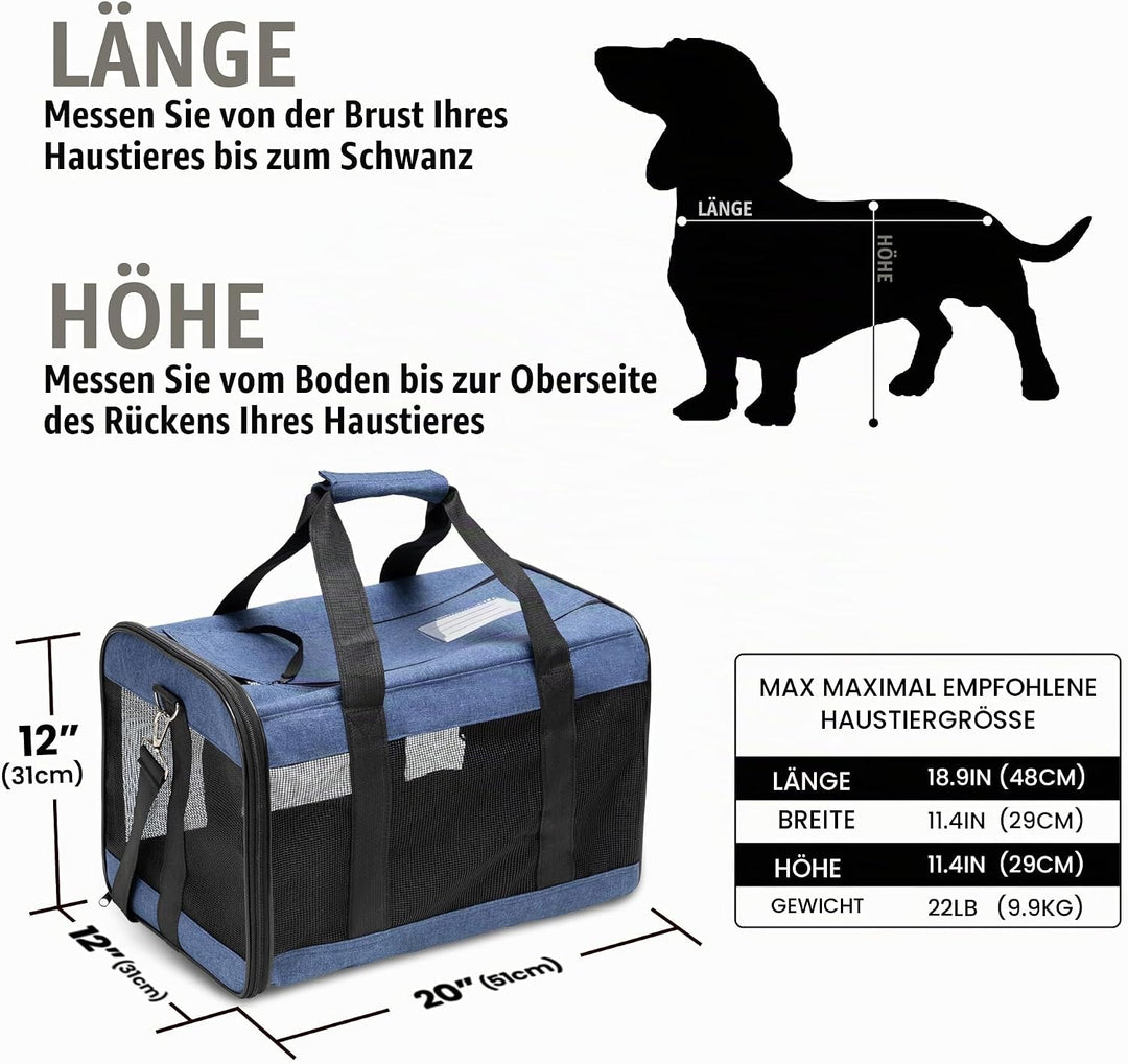 HITSLAM hundebox Faltbar Hundetransportbox Katzentransportbox Katzenbox Transportbox katzentasche fü