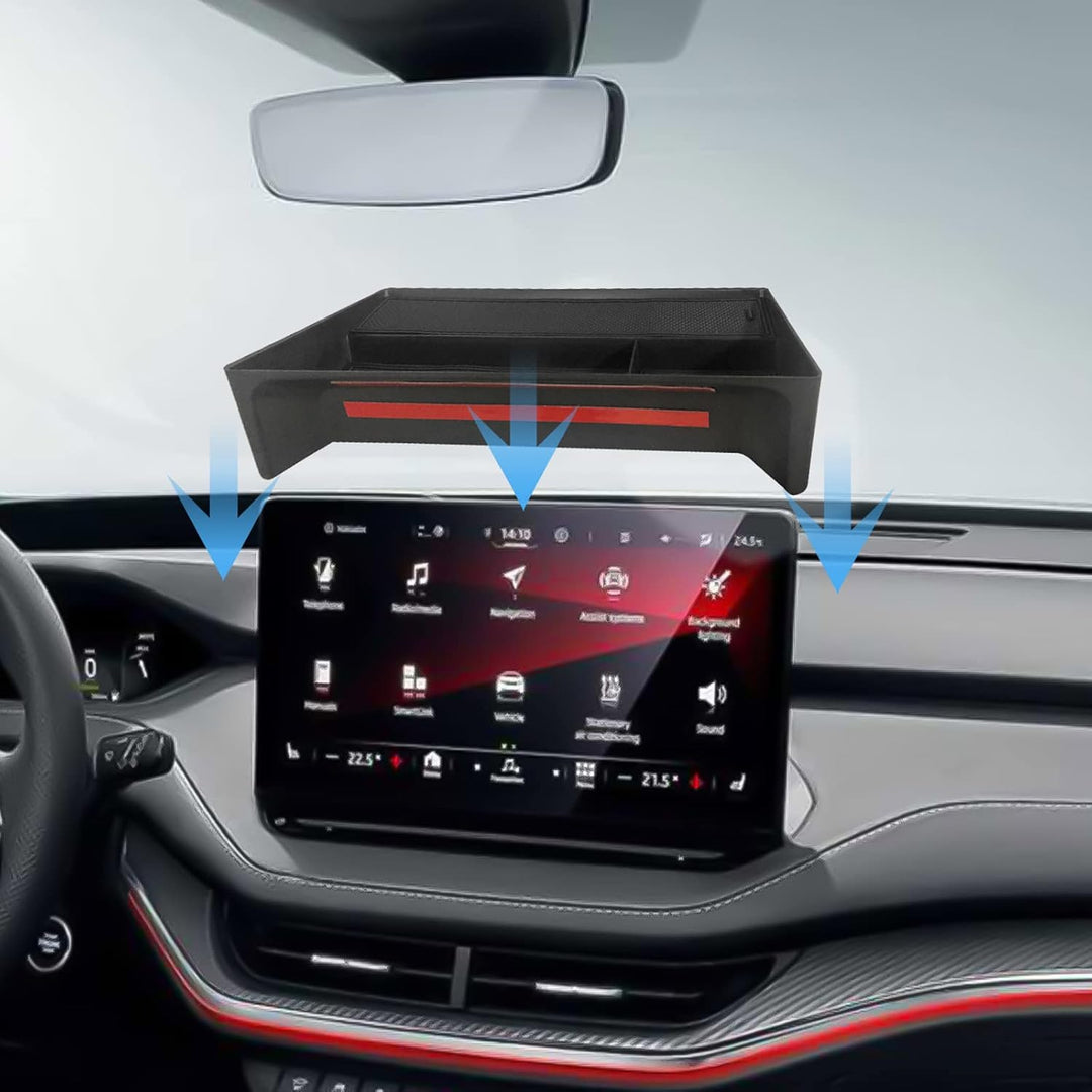 YEE PIN Kompatibel mit Skoda Enyaq iV 2021 2022+ Mittelkonsole Organizer Aufbewahrungsbox Ablagefach