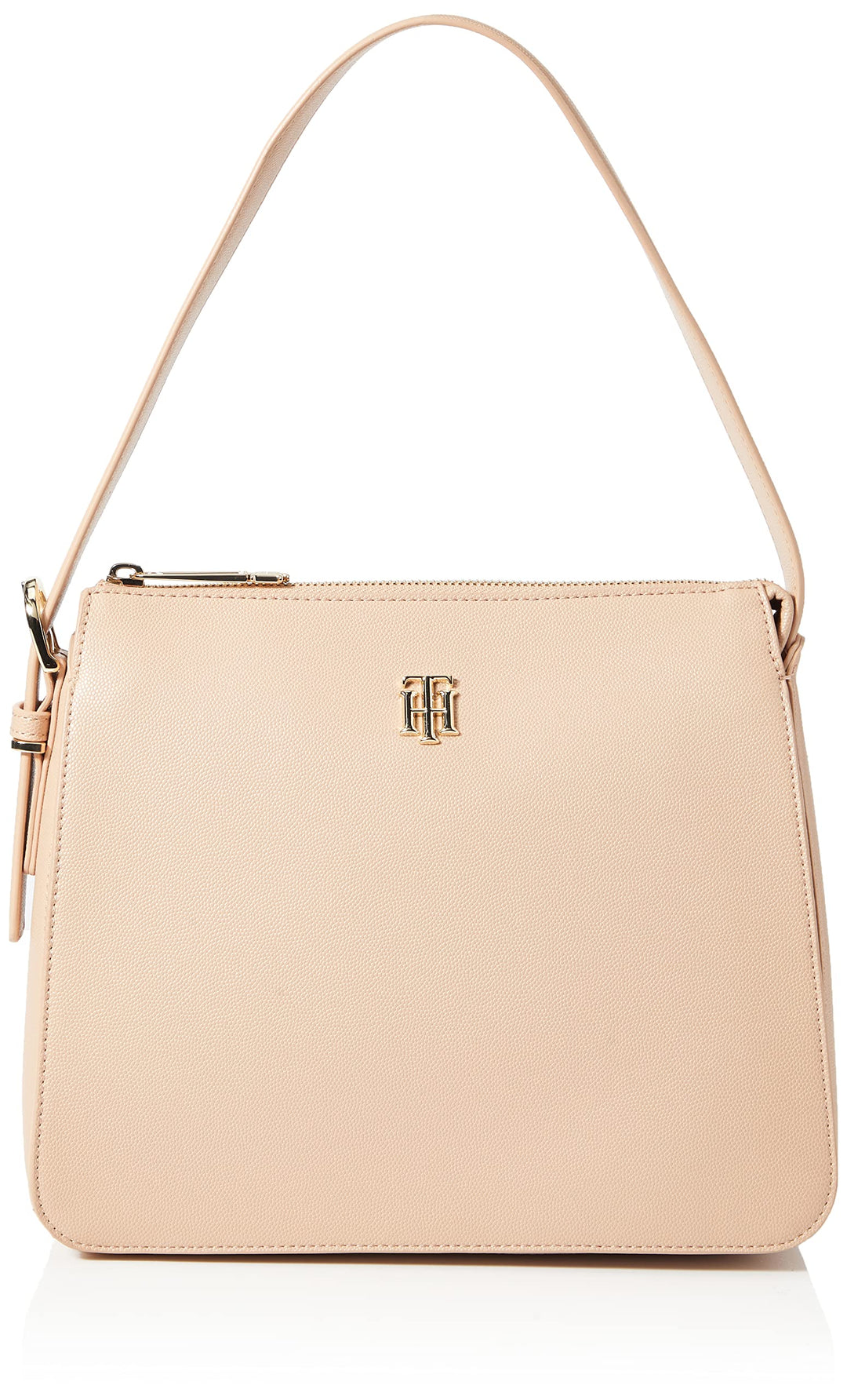 Tommy Hilfiger Damen Timeless TH Zeitlose Schultertasche, M Sandrift, Sandrift
