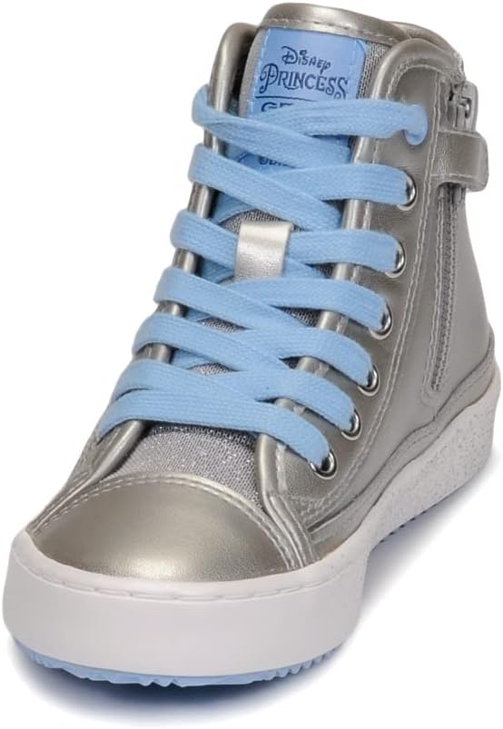 Geox Mädchen J Kalispera Girl D Sneakers 25 EU Silber, 25 EU Silber