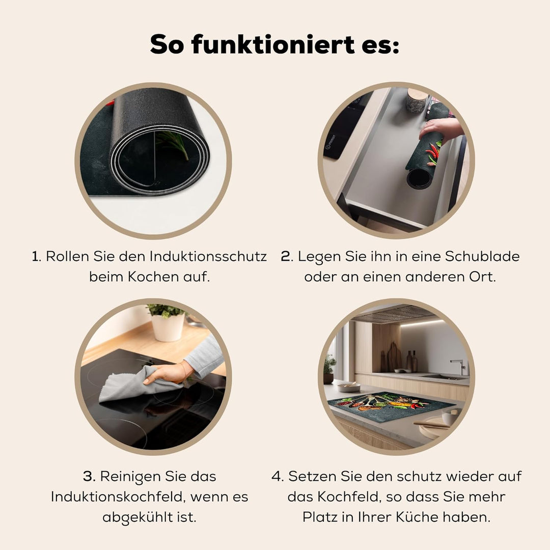 Herdabdeckplatte 77x59 cm Einteilig Abdeckplatten Cerankochfeld Abdeckung Ceranfeld Herdplattenabdec