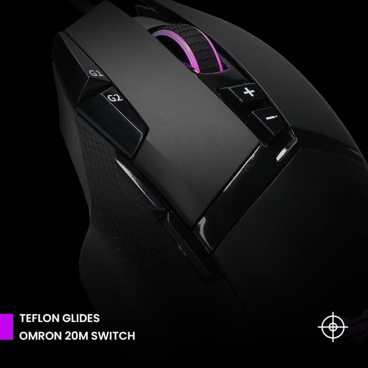 PREYON Falcon Kabel gebundene Gaming-Maus mit RGB-Hintergrundbeleuchtung und Geflochtenem Kabel - Co