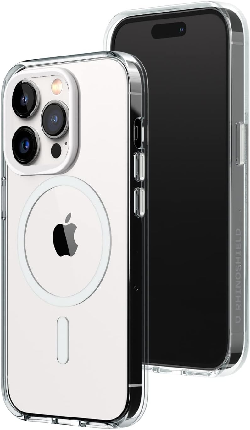 RhinoShield Clear Case kompatibel mit MagSafe für [iPhone 14 Pro]|Überragende Magnetstärke, Vergilbu