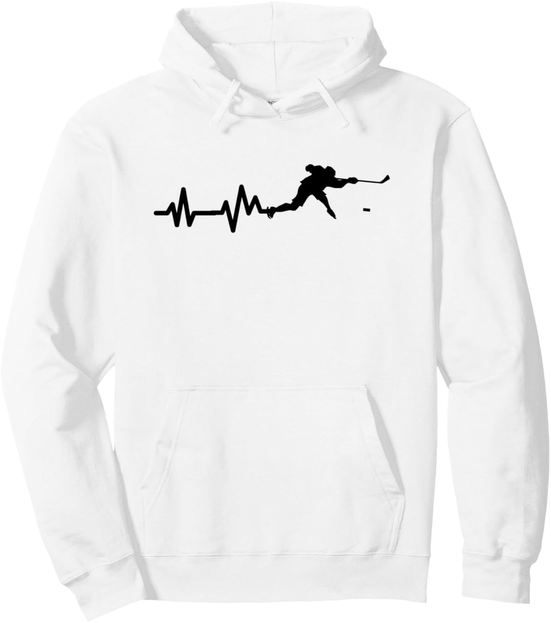 Hockeyspieler Herzschlag Hockey Pullover Hoodie