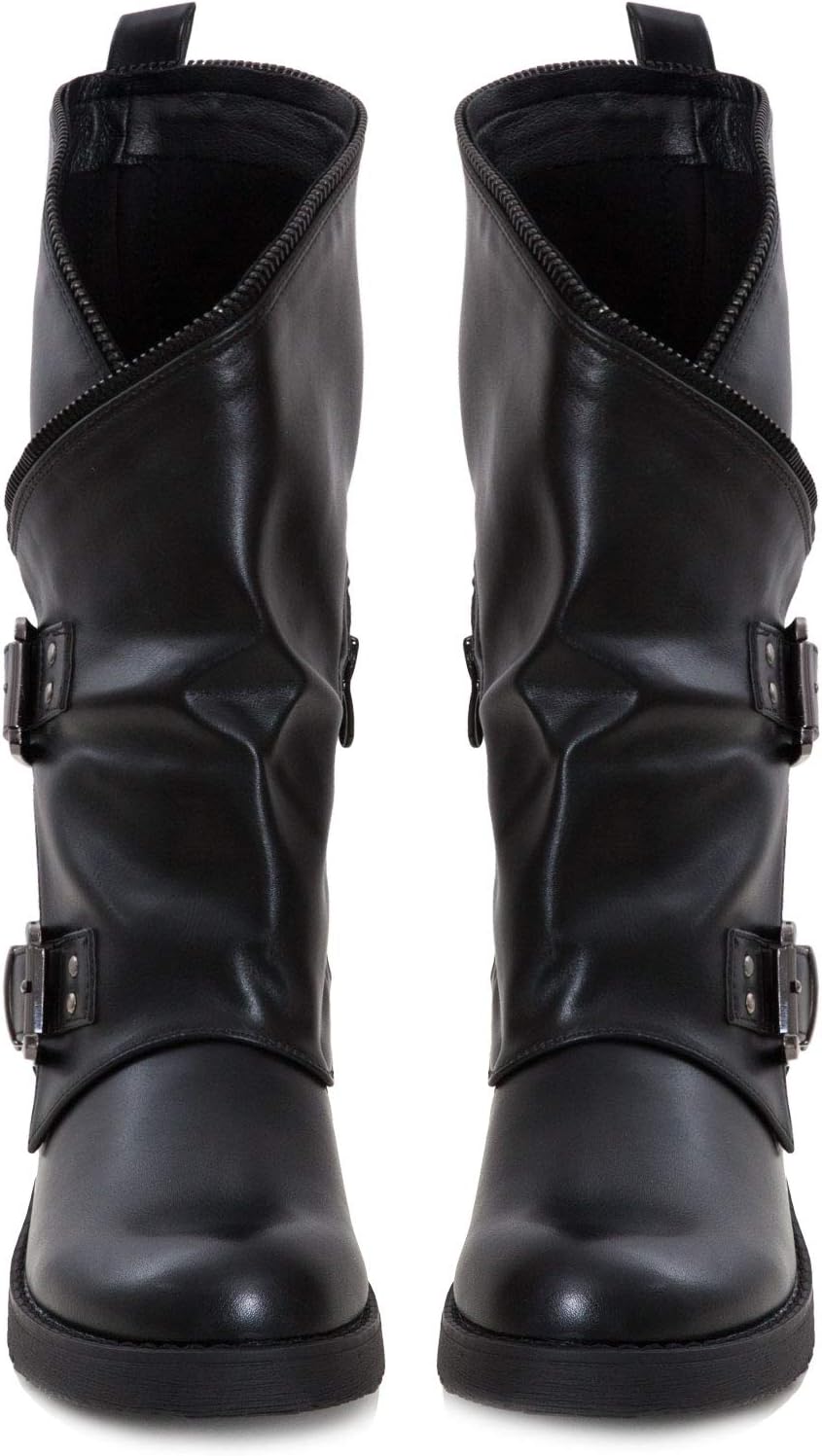 Toocool - Stiefel, Damen, niedrig, Biker, Stiefel, Stiefel, Schnallen Amphibien SA9907 41 EU B513 Sc