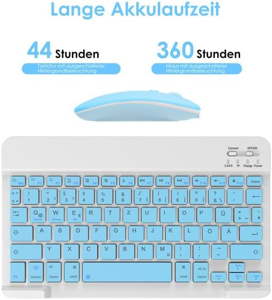 SOPPY Bluetooth Tastatur & Maus Tragbare Tastatur Maus wiederaufladbare Mini-Tastatur, kabellose Tas
