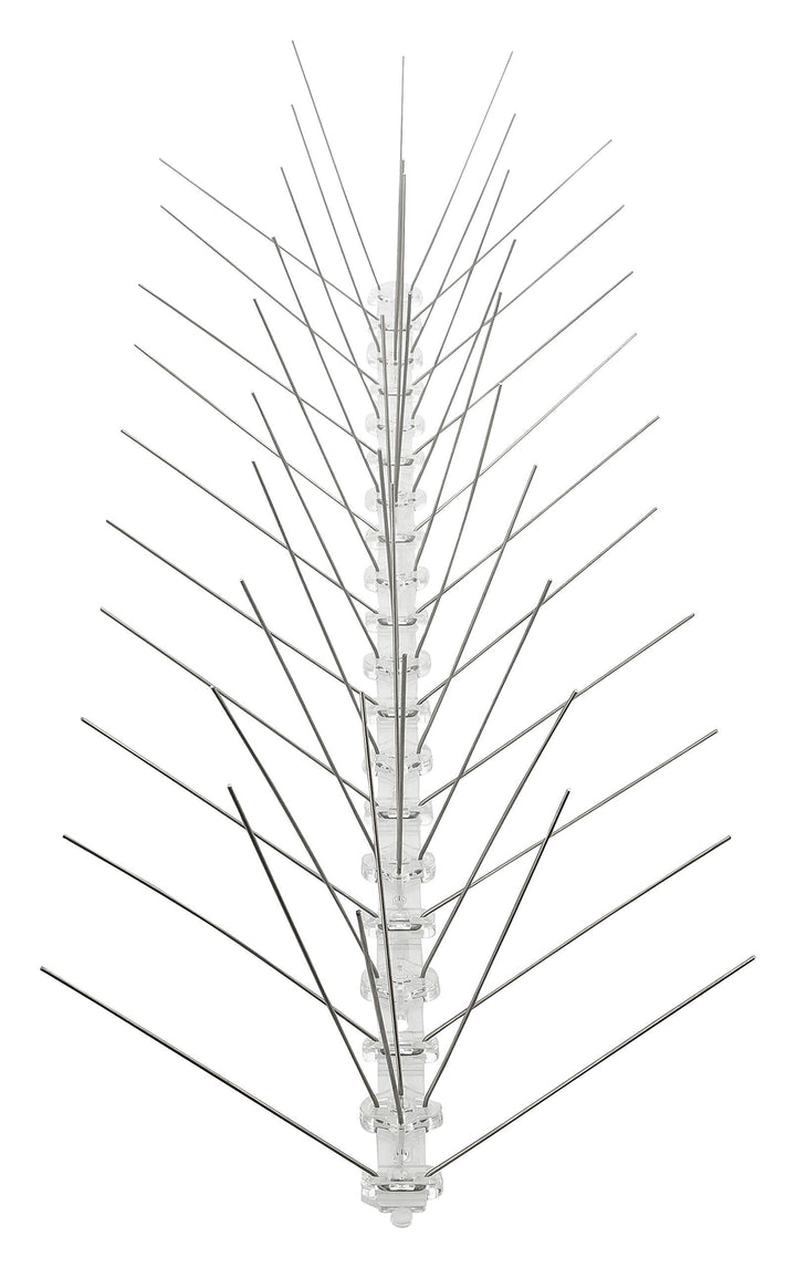 Profi Edelstahl Taubenspikes 5 Reihig - Effektive Taubenabwehr- Vogelabwehr Kunststoffleiste Spikes