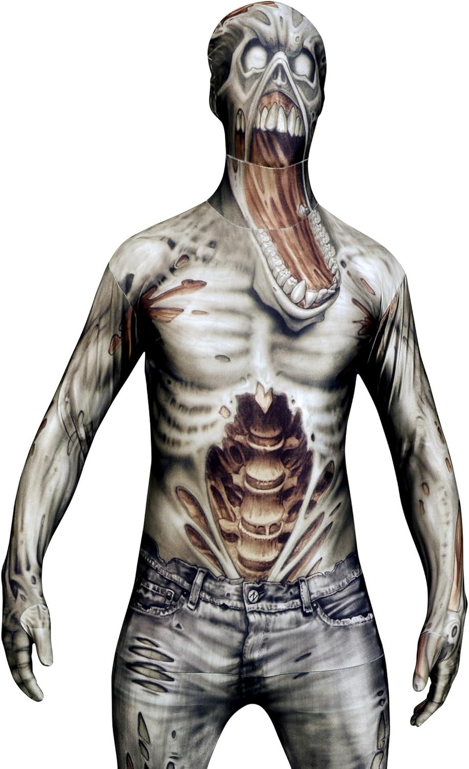 Morphsuits Zombie Kostüm für Erwachsene, Monster Verkleidung, Halloween und Karneval - L (163cm-175c