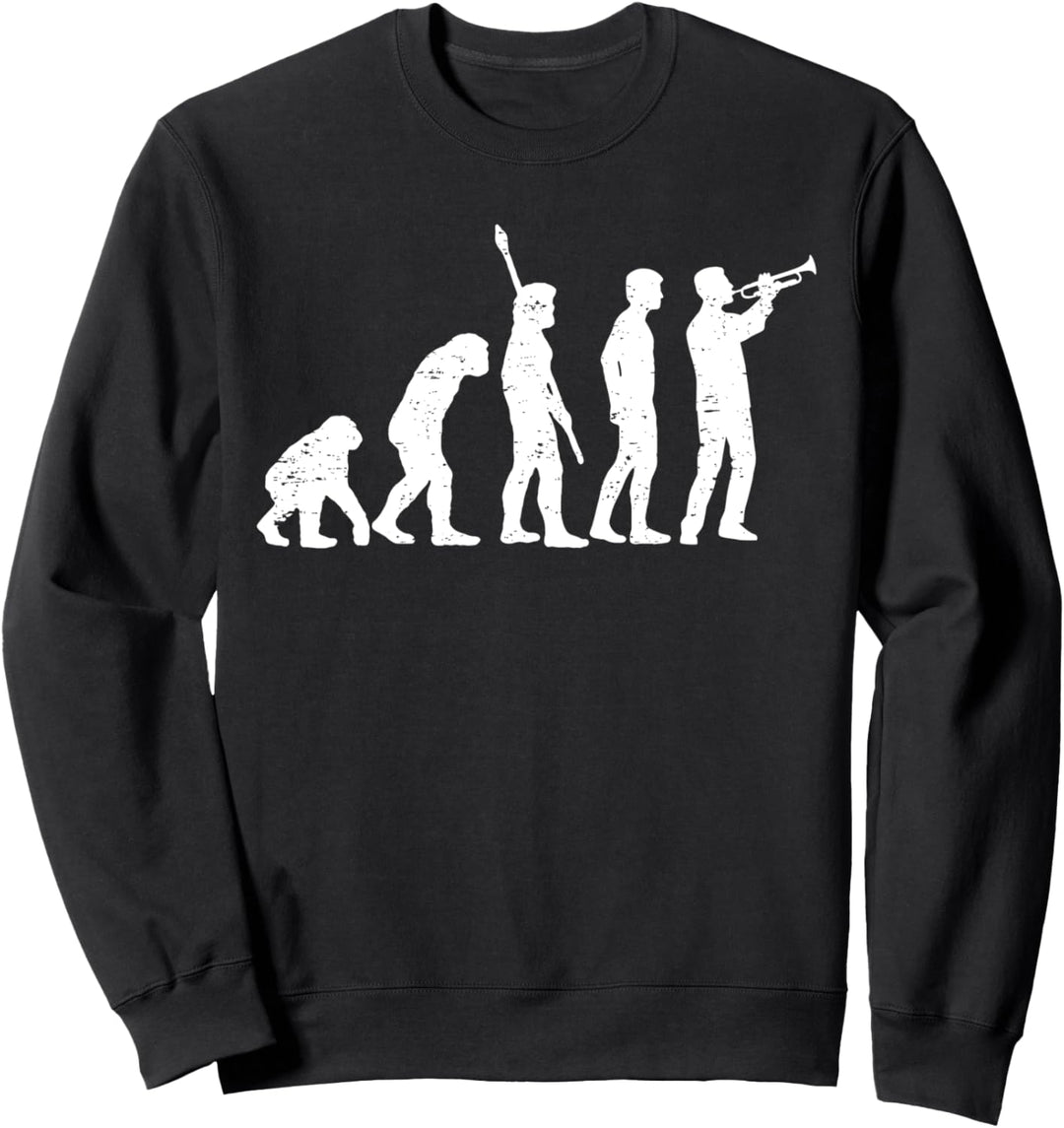 Lustiger Trompeter Design Trompeten-Spieler I Evolution Sweatshirt