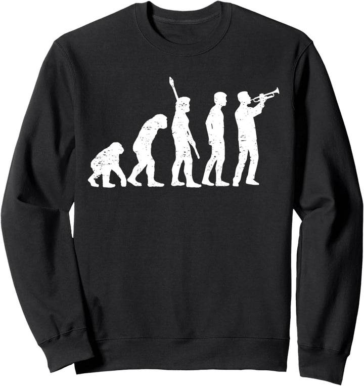 Lustiger Trompeter Design Trompeten-Spieler I Evolution Sweatshirt