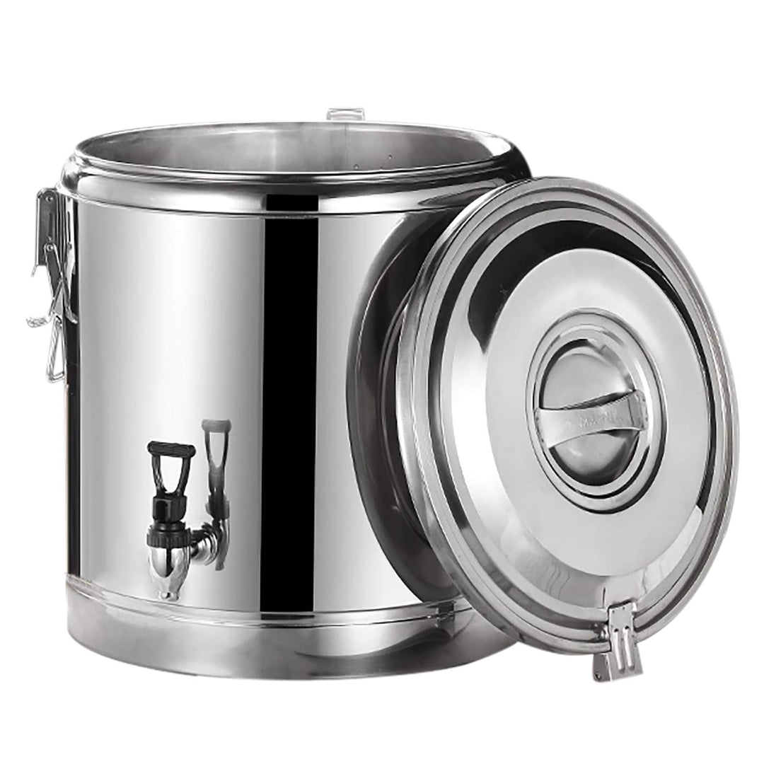 Edelstahl Wasserkanister Thermobehälter 40L - Isolierter Transportbehälter mit Hahn, 201 Edelstahl,