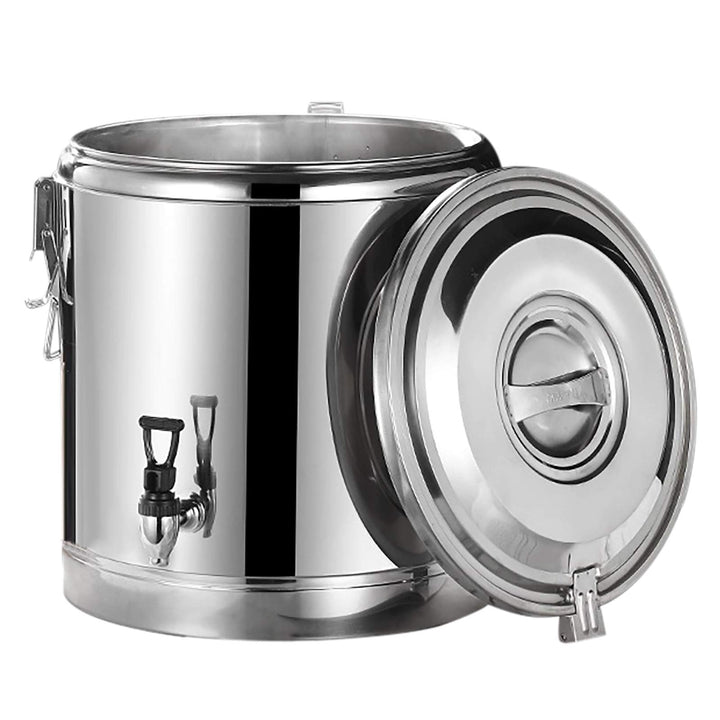 Edelstahl Wasserkanister Thermobehälter 40L - Isolierter Transportbehälter mit Hahn, 201 Edelstahl,