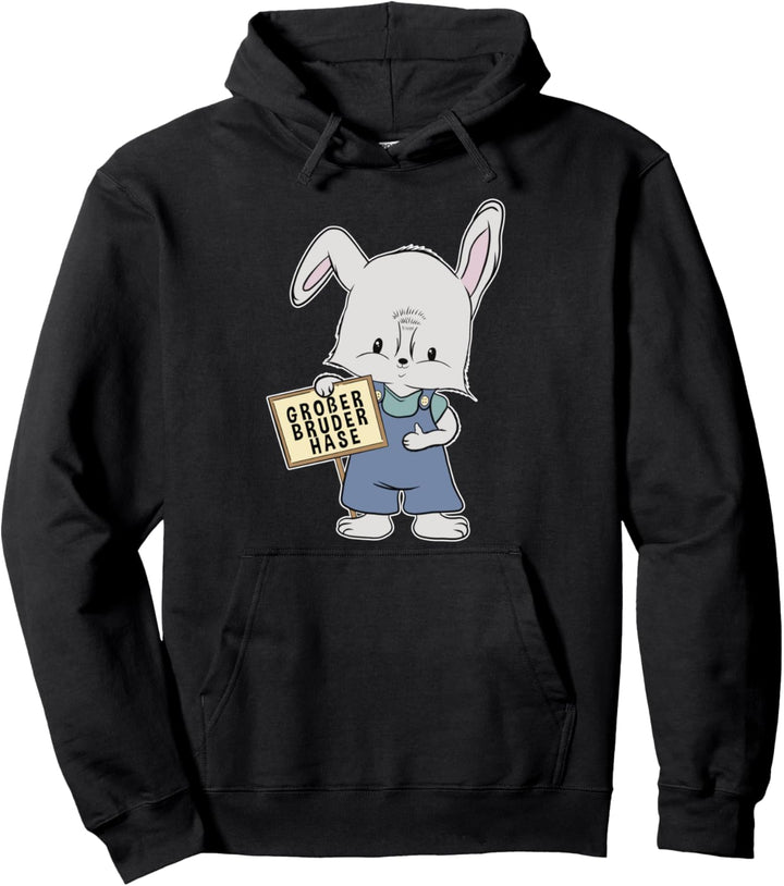 Grosser Bruder Hase Osterhase Partnerlook Familien Ostern Pullover Hoodie