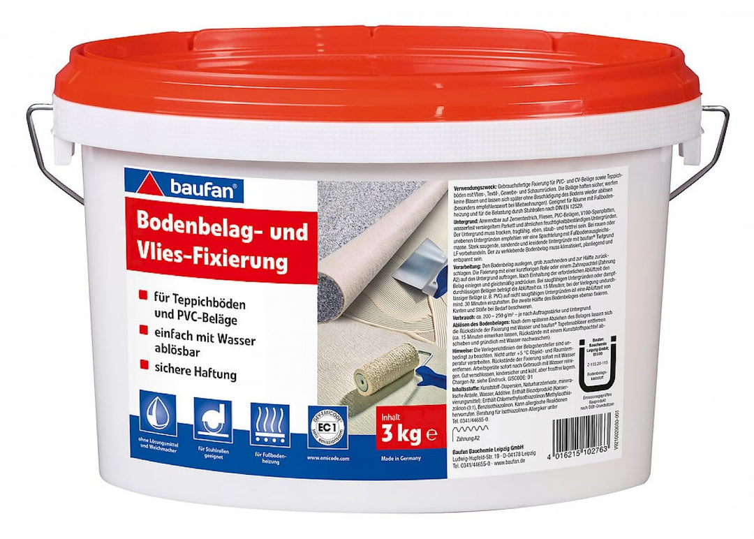 Baufan Vliesfixierung für Teppichböden mit Vliesrücken 3kg