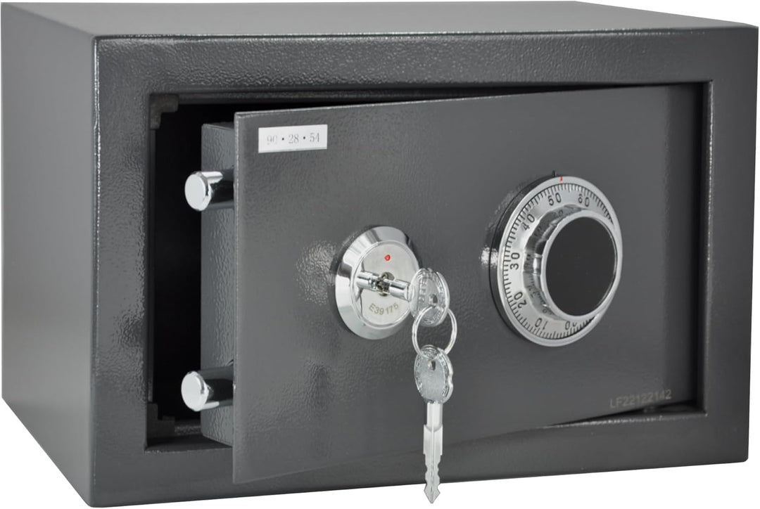 Tresor Möbeltresor Safe Mechanisches Kombinationsschloss + Doppelbartschloss Schranksafe Geldschrank