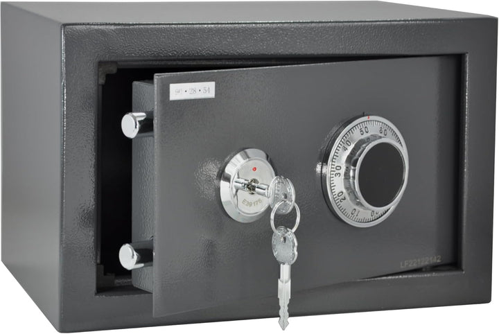 Tresor Möbeltresor Safe Mechanisches Kombinationsschloss + Doppelbartschloss Schranksafe Geldschrank