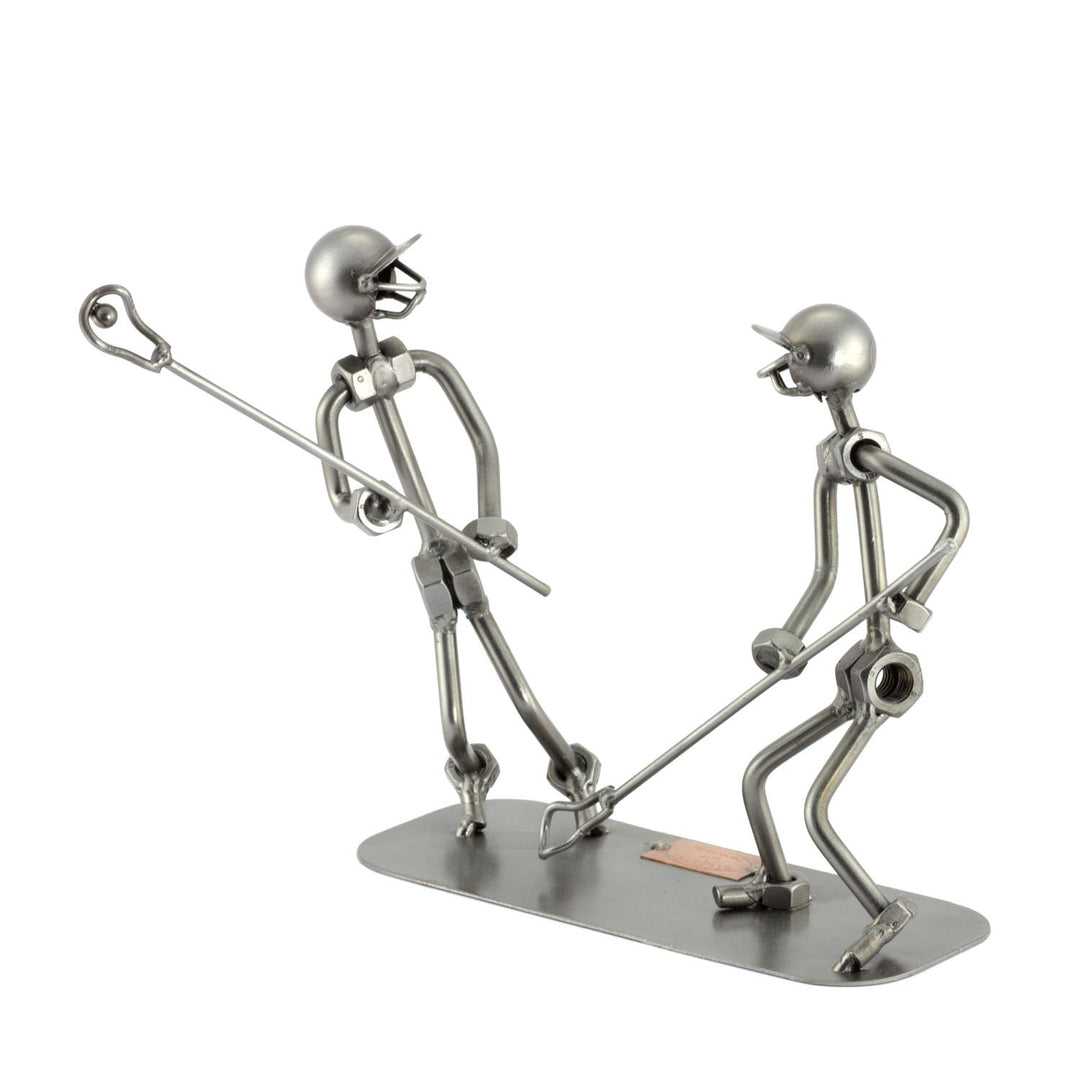 Steelman24 I Schraubenmännchen Lacrosse I Made in Germany I Handarbeit I Geschenkidee I Stahlfigur I