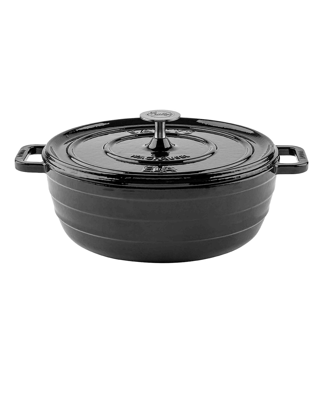 Sallys 'Ela' Deluxe Gusseisentopf/Gusseisenpfanne - Robustes und Hochwertiger Bräter für Perfektes G