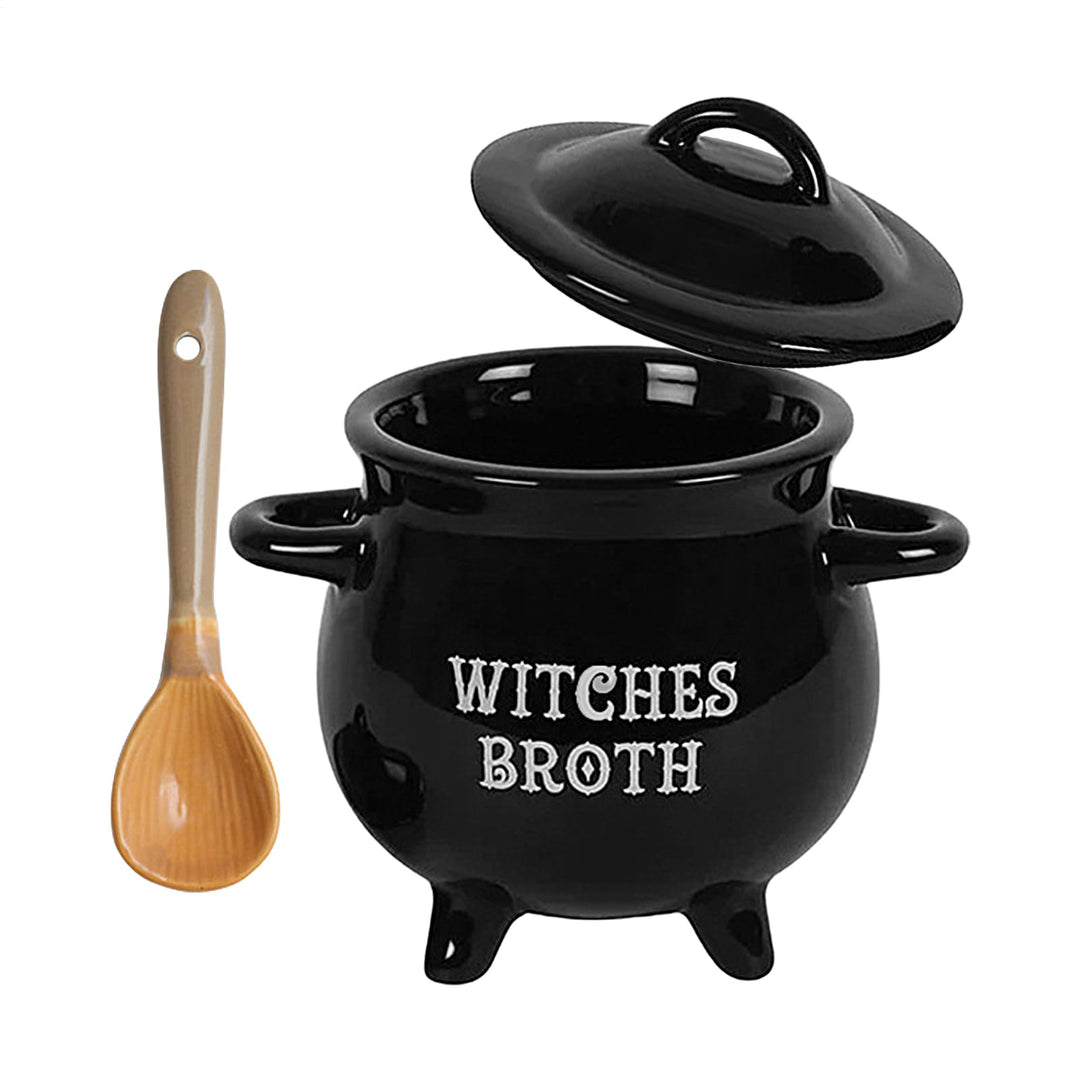 Hexenkessel Keramik - 650 ML Halloween-Kessel Aus Keramik, Schwarz, Ohne Deckel, Ideal Für Teepartys
