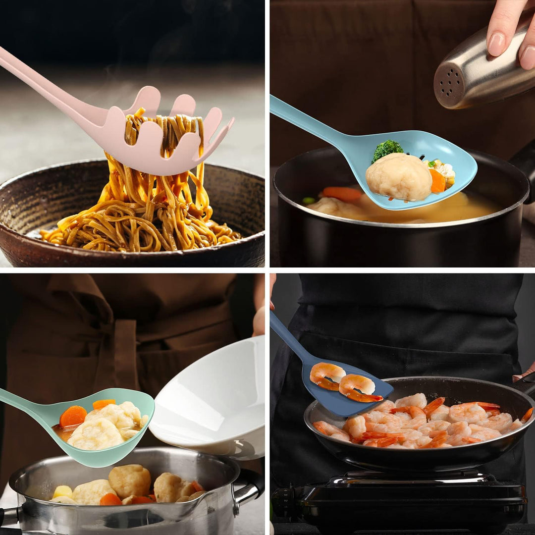 Empava küchenhelfer Set of 4 - (Pfannenwender, Suppenkelle, Schöpflöffel, Spaghettilöffel) küchenute