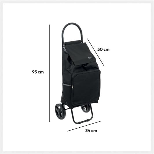 5 five simply smart 5five - einkaufswagen mit 2 rädern nomade metall schwarz cm Schwarz, cm Schwarz