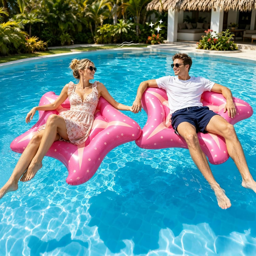 Luftmatratze Pool Seestern 150cm, Hängematte Pool Spielzeug Luftmatratze Wasser Erwachsene, Wasser H
