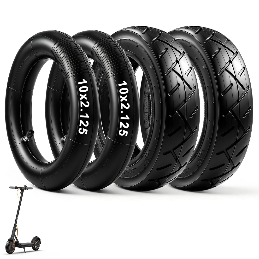SYACHI 10x2.125 Schlauch- und Reifenset für Elektroroller, robuster 10x2.125 Reifen und 30% dickerer