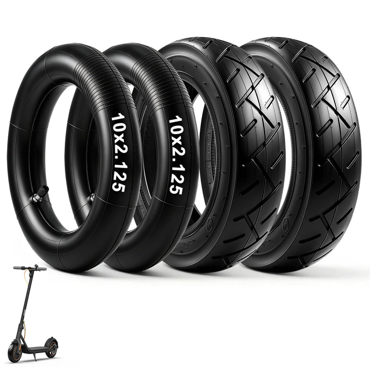 SYACHI 10x2.125 Schlauch- und Reifenset für Elektroroller, robuster 10x2.125 Reifen und 30% dickerer