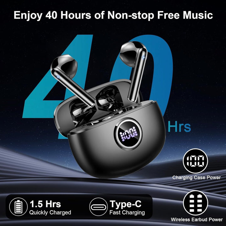 Drsaec Bluetooth Kopfhörer, 6D Tiefer Bass In Ear Kopfhörer Kabellos Bluetooth 2026 Neu 40Std Kabell