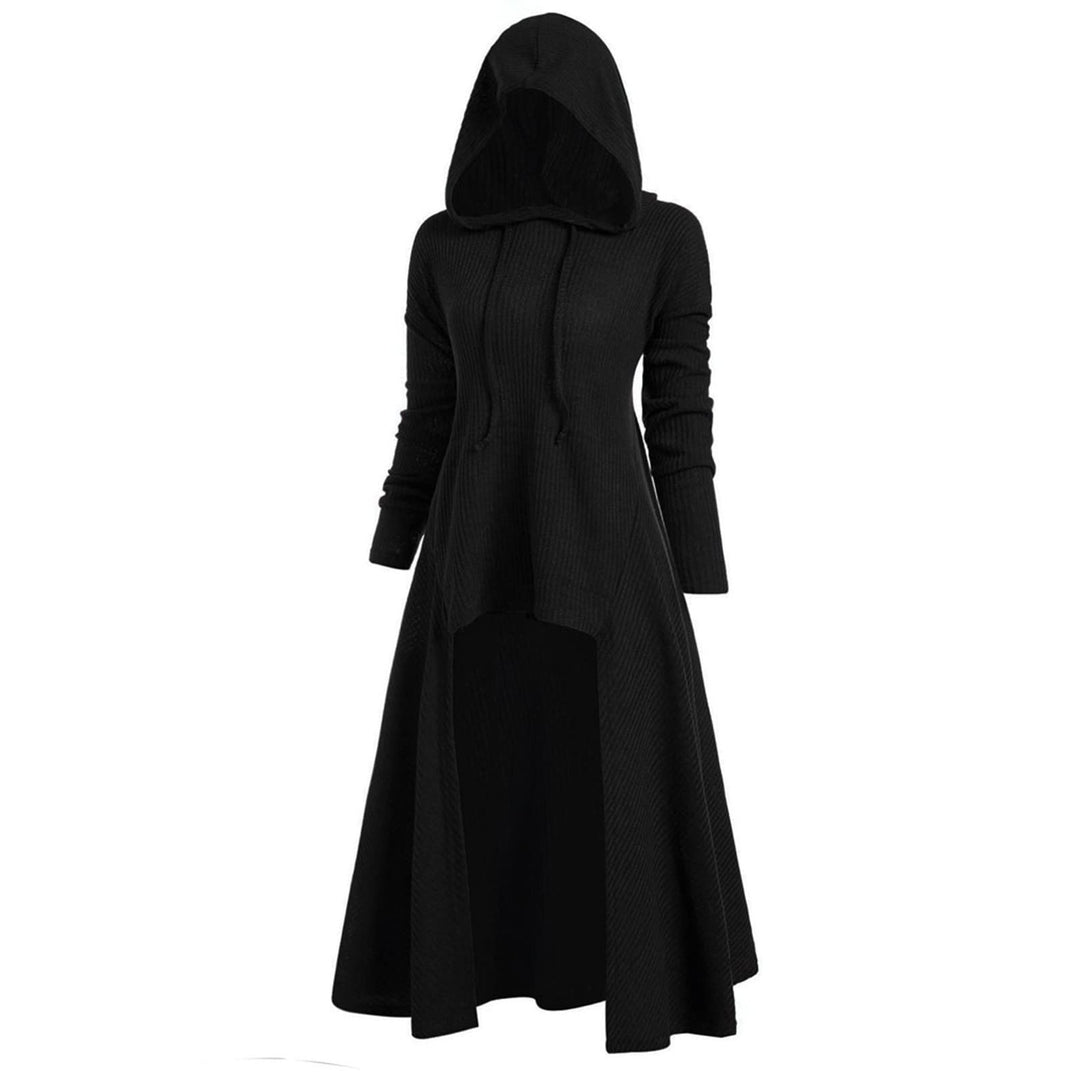 Lange Umhang mit Kapuze DamenVintage Einfarbig Poncho RobeHalloween KostümLeichte TrenchcoatWinddich