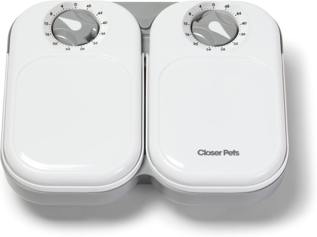 Closer Pets C200 Automatischer Futterspender für Katzen und kleine Hunde, mit Edelstahl-Futternapf-E