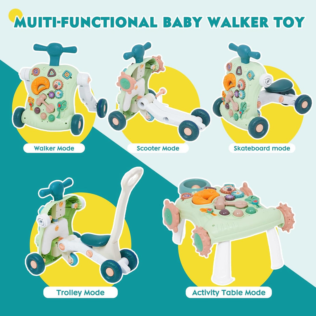 Lauflernwagen 6 in 1 Lauflernhilfe mit Lichtern und Musik Multifunktionale Baby Lauflernhilfe Für Ki