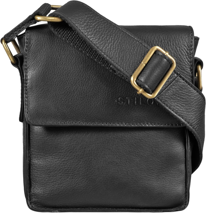 STILORD 'Nate' Herrentasche Leder klein Umhängetasche Schultertasche Männer Handtasche Messenger Bag